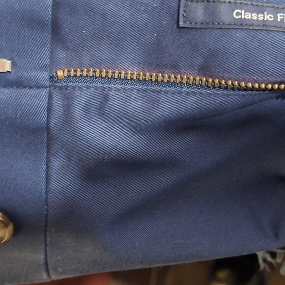 Roundtree & Yorke Big & Tall Work Slacks Navy Blue Khakis - Picture 11 of 11